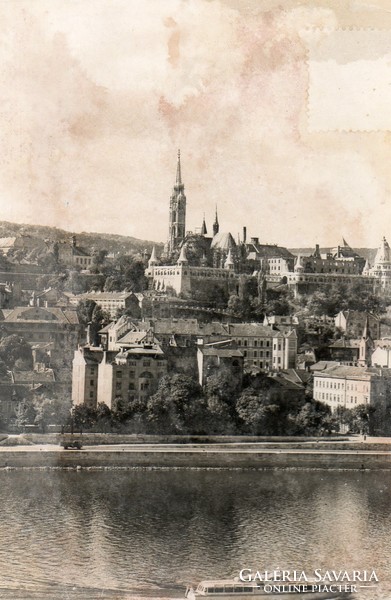 C - 239 running postcard Budapest Buda skyline