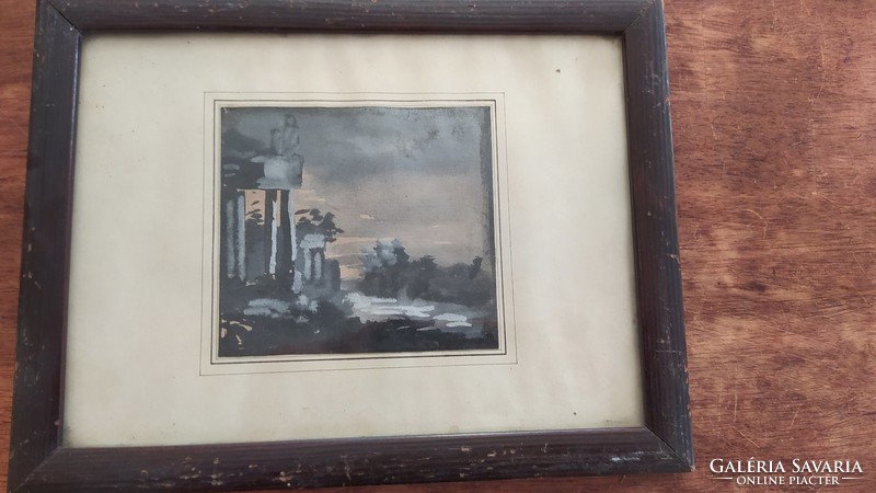 (K) interesting small painting from the 1920s also for parcel machine with 27x20 cm frame