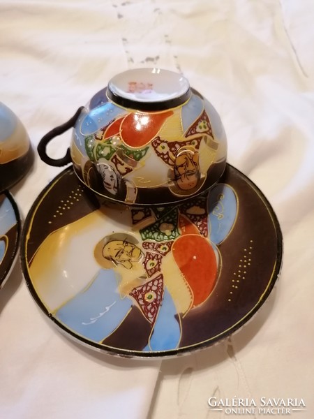 Japán Satsuma-tojáshéj porcelán csészepár