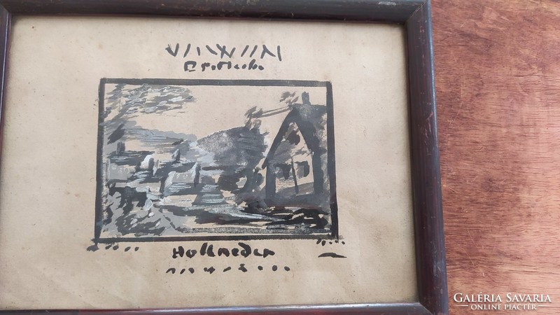 (K) interesting small painting from the 1920s also for parcel machine with 28x21 cm frame