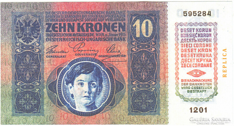 Ausztria 10 korona 1915 REPLIKA