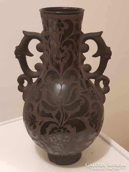 Ifj. Badár Balázs váza - fekete, szürke