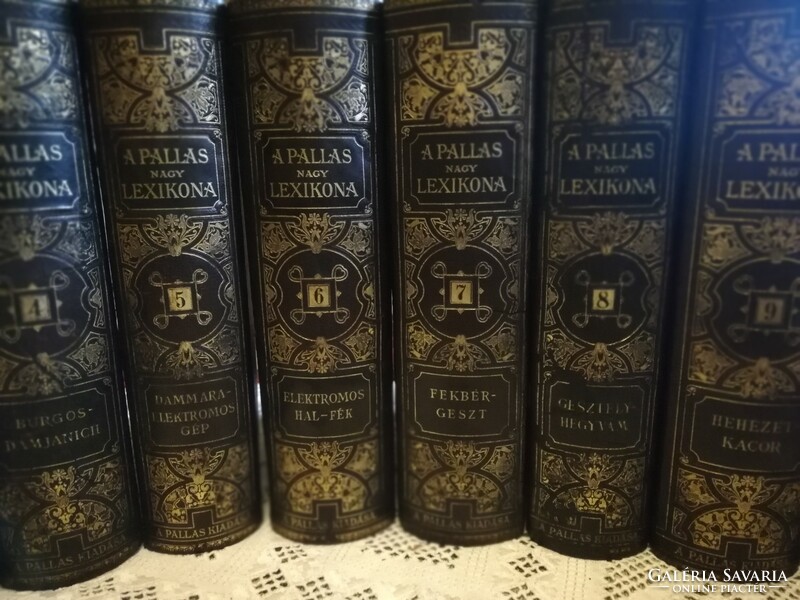Pallas nagy lexikon  1-18 kötet, 1893, 1904, kiegészítő két kötettel