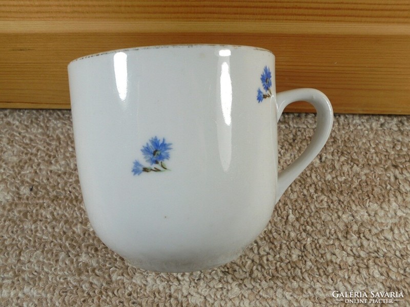 Retro old marked porcelain cup mug glass with flower pattern - made in Germany