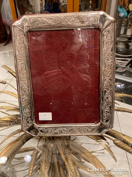 Silver picture frame - with floral decoration (i./14)