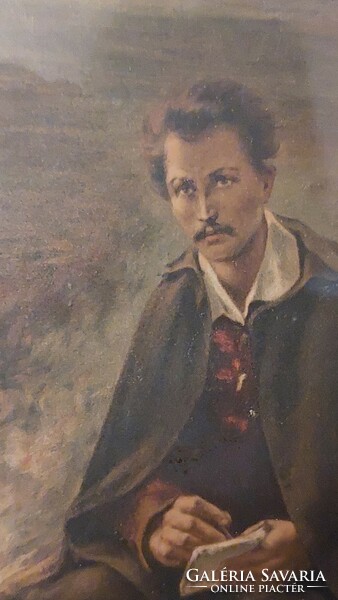 RÉVÉSZ Imre  Petőfi a táborban,1899(KÁDÁR Gábor sokszorosító olyan neves művész,mint a festő)