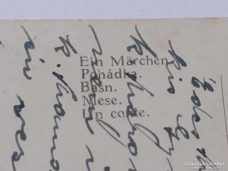 Régi képeslap 1917 olvasó hölgy művészeti levelezőlap