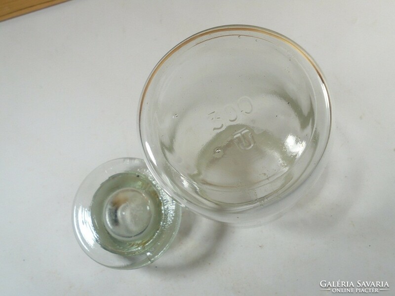 Antik régi üveg dugós üveg palack - patika gyógyszertári gyógyszeres - 300 ml