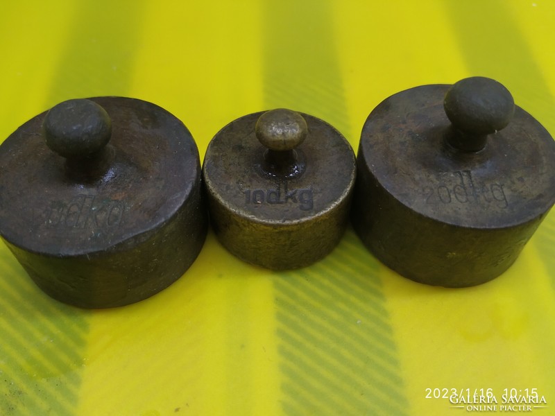 3 old copper weights for sale!