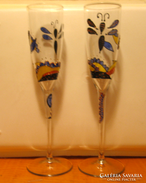Nagel enamel-painted glasses for festive and wedding toasts