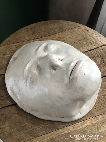 Antique death mask glazed ceramic