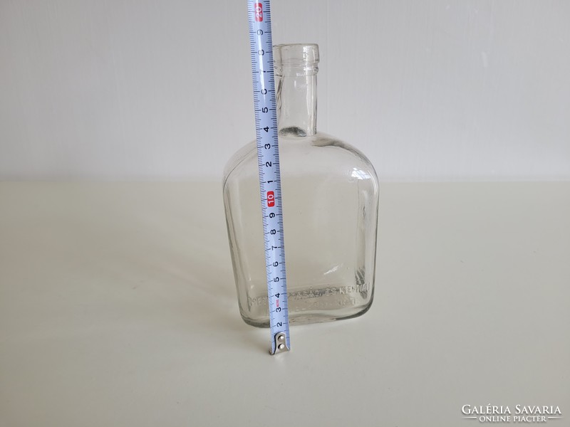 Régi domború feliratos Mezőgazdasági és kémiai ipartelepek R.T. vintage üveg palack