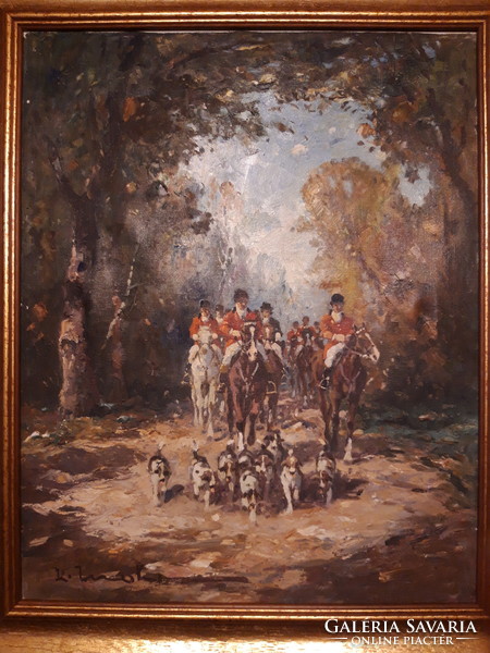 Karl Mohr (1922-2013) - düsseldorf - hunting - c. His painting - 50 cm x 40 cm