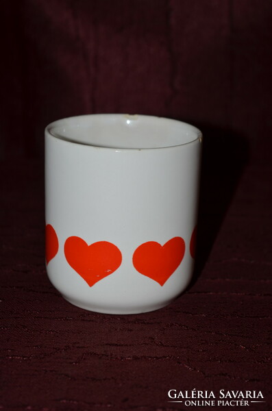 2 Heart shaped granite mugs ( dbz 0025 )