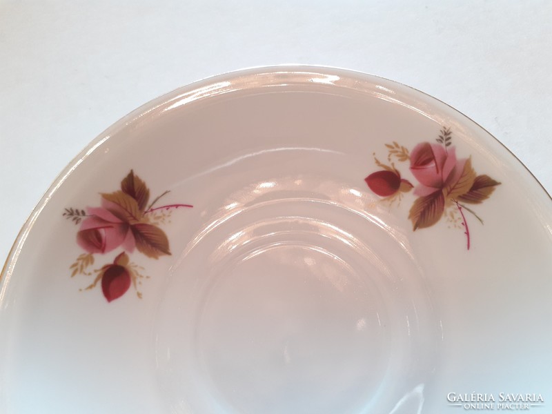 Old lowland porcelain saucer with rose pattern 1 pc