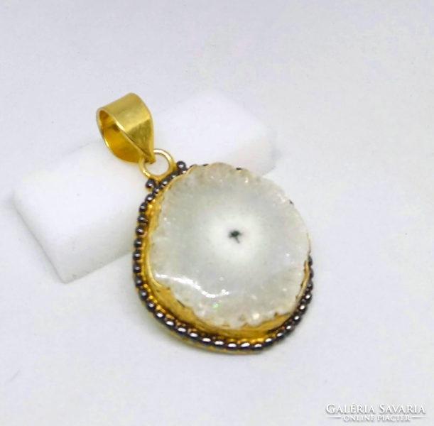 Solar quartz mineral stone pendant 23