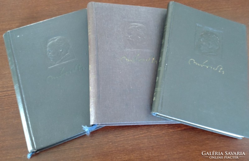 Sigismund Móricz novels, 3 books, embossed canvas binding