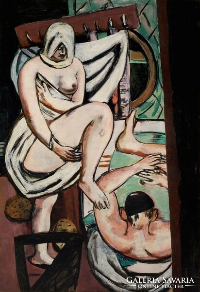 Beckmann - the bath - canvas reprint