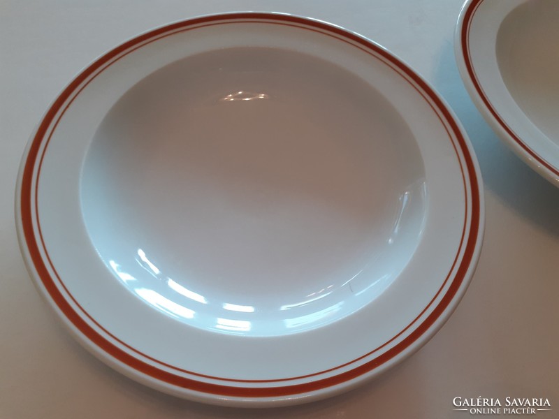 Old lowland porcelain striped plate 2 pcs