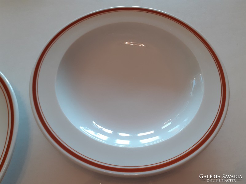 Old lowland porcelain striped plate 2 pcs