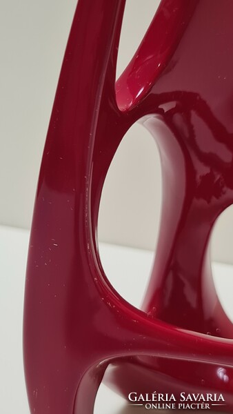 Turkish János Zsolnay in oxblood glaze / red eosin thinking figure