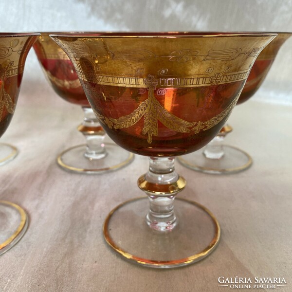 Antique glass cup set