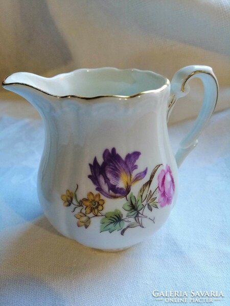 Veb thriptis Polish porcelain sugar bowl and cream pourer