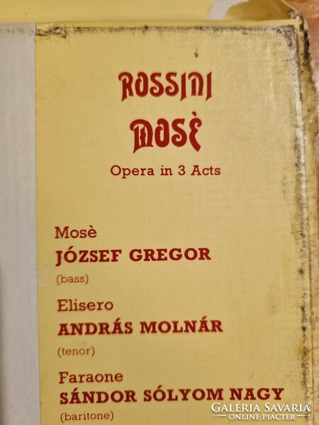 Rossini Mosé  Gregor József  bakelit gyüjtemény 3 lemezes
