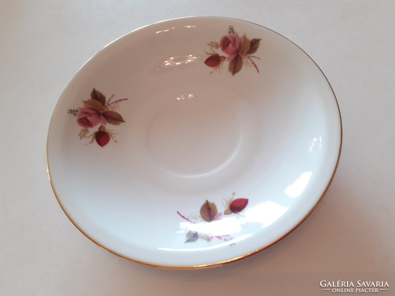 Old lowland porcelain saucer with rose pattern 1 pc