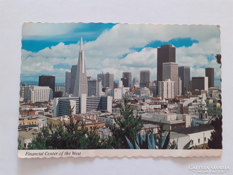 Old postcard san francisco financial center photo postcard