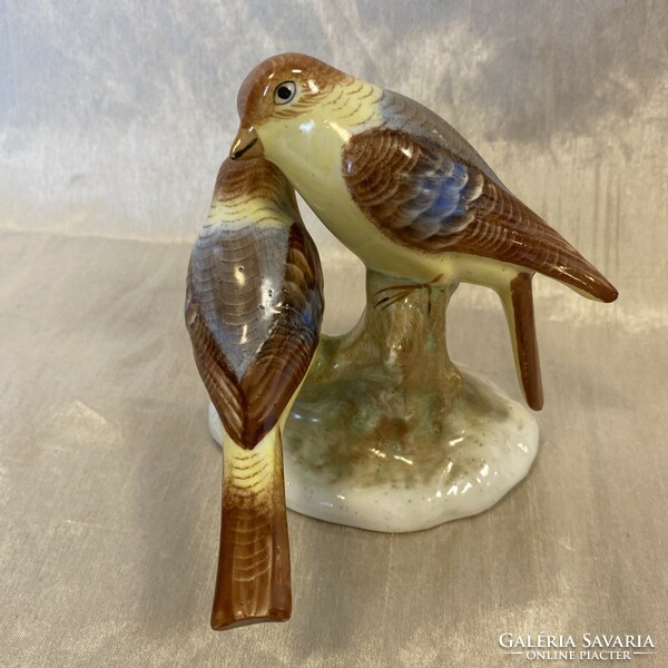 Aquincumi porcelain bird couple