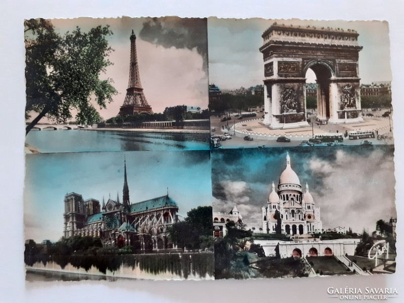 Old postcard paris photo photo postcard