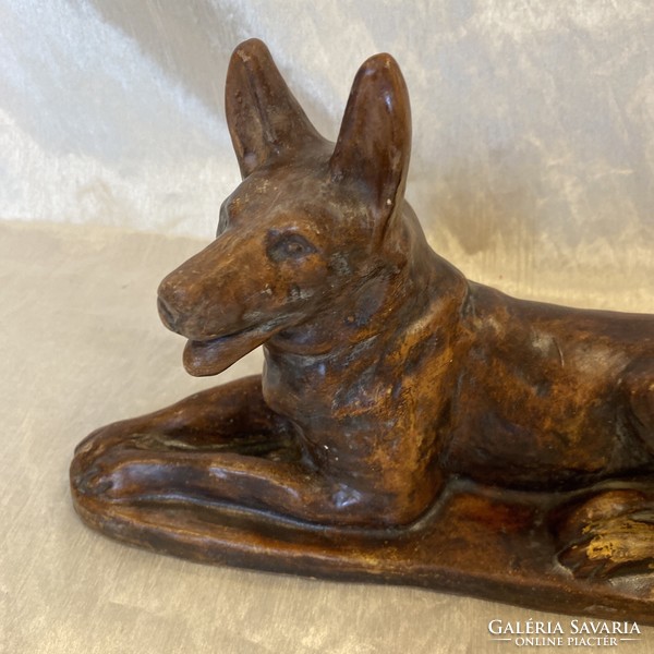 Huge ceramic German Shepherd dog
