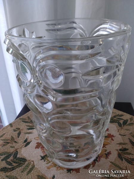 Italian art deco lead crystal vase from the 1960s