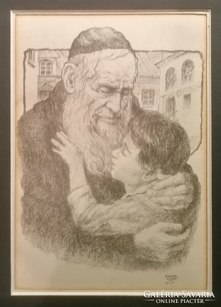 Emanuel Schary(1924-1994): love. Signed lithograph. Rare!