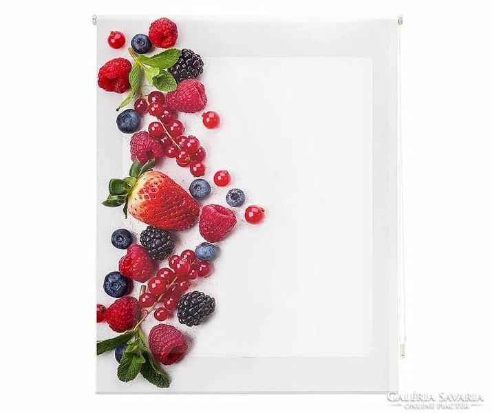 New! Digitally printed roller blind / fruit, strawberry, raspberry, currant 80x180 cm