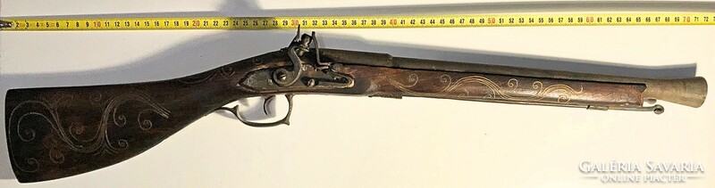 18th century antique wooden rifle - replica