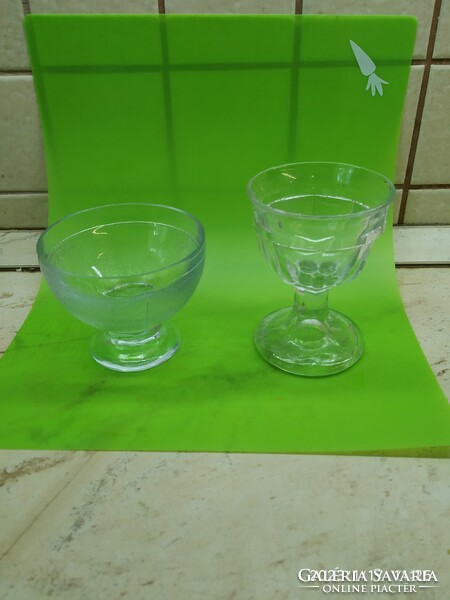 Glass ice cream goblet, glass offering 2 pieces for sale!