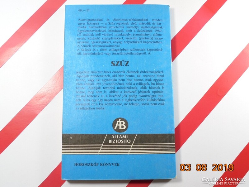 Ez az Ön Horoszkópja-az 1989. esztendő 365 napjára SZŰZ