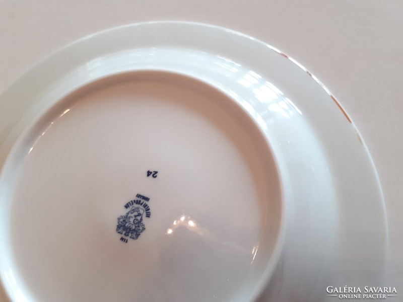Régi Alföldi porcelán csíkos szélű tányér 2 db