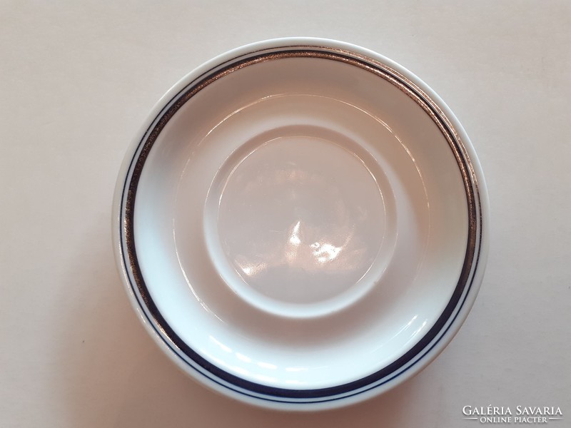 Régi Alföldi porcelán kék csíkos leveses csészealj 1 db