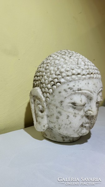 Antique marble buddha head