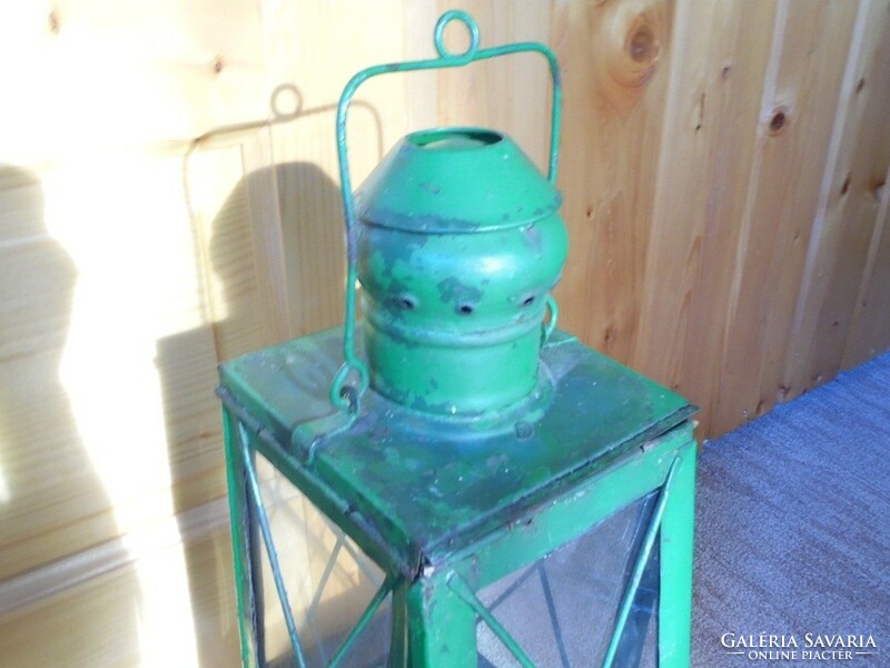 Antik régi jelző lámpa jelzőlámpa - útkaparó útjavító kátyú jelző lámpa