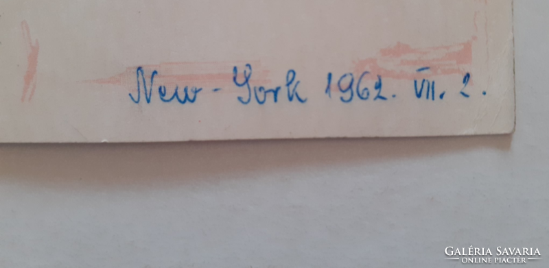 Régi képeslap 1962 New York fotó levelezőlap