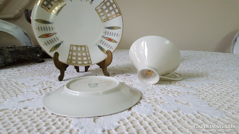 3 részes német Bavaria porcelán reggeliző szett