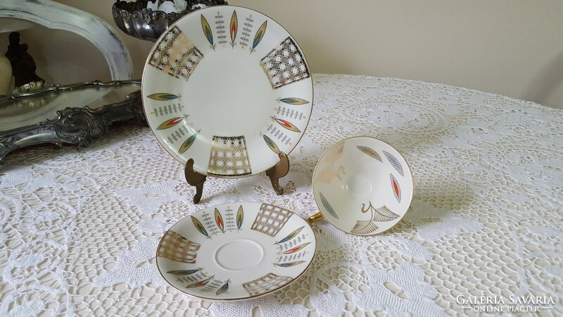 3-piece German Bavarian porcelain breakfast set