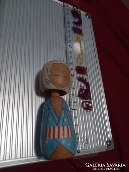 Extremely valuable marked Japanese kokeshi wood doll lady 10 cm!