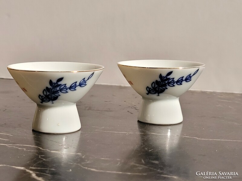 Gekkeikan sake 2 porcelain sake cups flawless Japanese 3.5x5.5cm