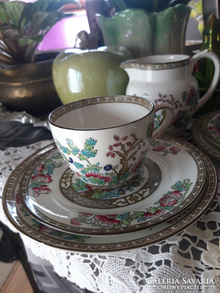 English Indian tree pattern porcelain 3-piece tea set