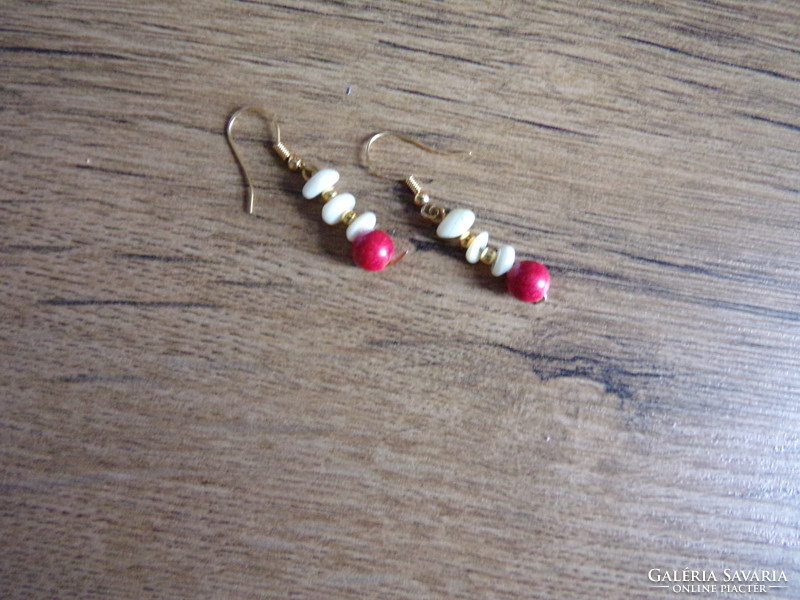 Coral earrings with gift brooch